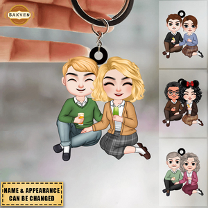 Gift For Couple - Personalized Keychain - Couple Keychain - Couple Gift