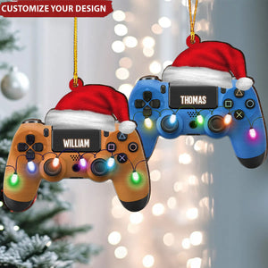 Custom Name Gaming Hand Play Personalized Christmas Gaming Ornament