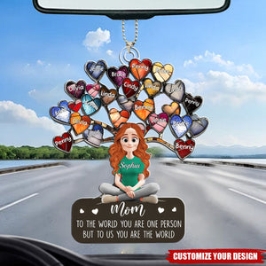 Mom To The World - Personalized Acrylic Ornament