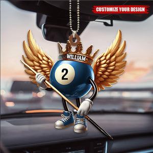 Custom Gift For Billiard Lover - Personalized Car Ornament