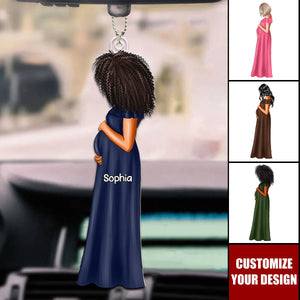 Custom Gift For Expecting Moms - Personalized Acrylic Ornament