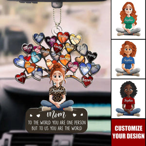 Mom To The World - Personalized Acrylic Ornament