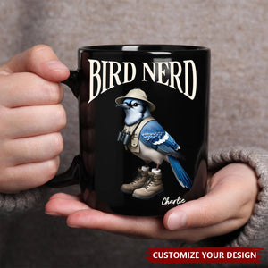 Bird Nerd Funny Bird Watche Personalized Black Mug