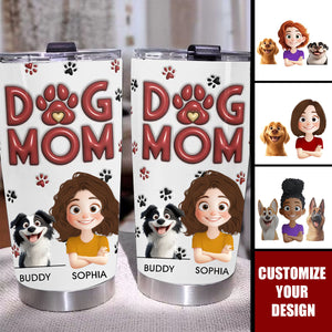 Dog Mom - New Cartoon Pet - Personalized Tumbler