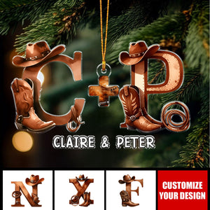 Personalized Letter Gifts For Couple Acrylic Ornament