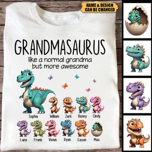 Grandmasaurus And Kids Dinosaurs Personalized Shirt