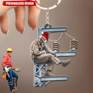 Personalized Lineman Keychain - Gift For Lineman Acrylic Keychain