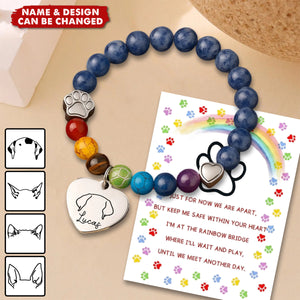 Custom Rainbow Bridge Bracelet - Personalized Pet Memorial Gifts For Dogs And Cats