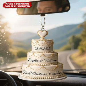 Our Love Story, Freshly Baked - Personalized Acrylic Car Ornament