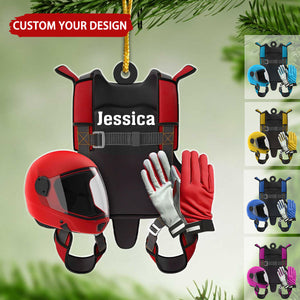 Skydiving Suit Personalized Christmas Ornament, Gift For Skydiving Lover