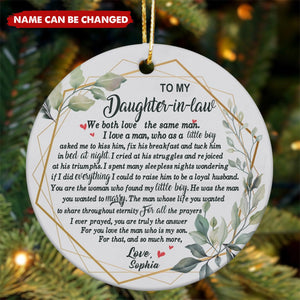 I Will Forever Love You - Amazing Gift For Daughter-In-Law Personalized Circle Ornament - Christmas Gift