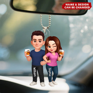 King And Queen Couple Personalized Car Ornament