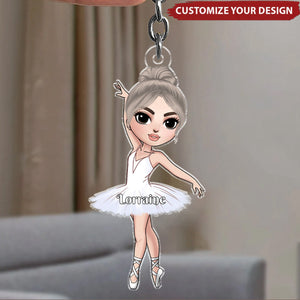 Ballet Girl - Personalized Acrylic Keychain, Gift For Ballerina