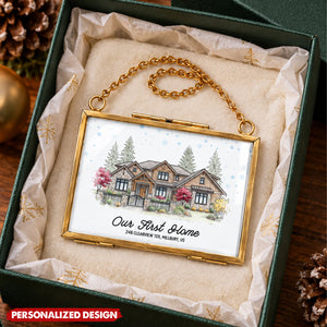 Custom House Photo Ornament - First Christmas In Our New Home Keepsake