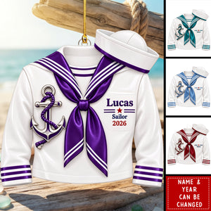 Personalized Sailor Acrylic Ornament - Gift For Sailor & Nautical Lovers