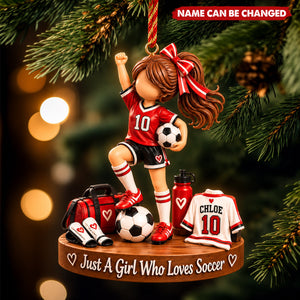 Personalized Soccer Christmas Ornaments - Soccer Loving Girls