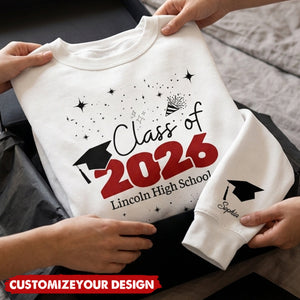 Custom Graduation Sweatshirt - Personalized Class Of 2026/2027