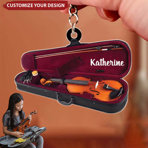 Violin Case - Personalized Acrylic Keychain, Gifts For Violinist