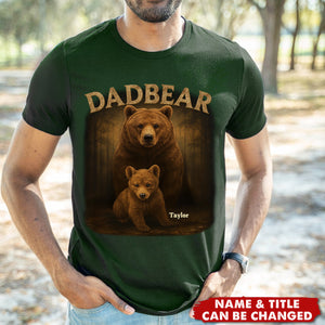 Papa Bear, Always There To Protect His Cubs - Family Personalized Custom Unisex T-shirt - Father's Day, Gift For Dad, Grandpa