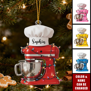 Baking Mixer - Personalized Christmas Acrylic Ornament, Gift for Bakers, Pastry Chefs, and Kitchen Lovers