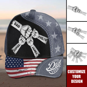 Fist Bump Daddy Grandpa - Personalized Classic Cap