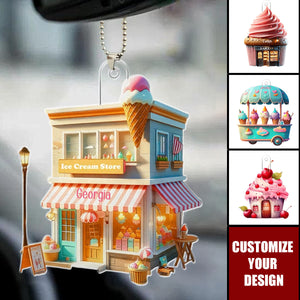 Ice Cream - Personalized Acrylic Ornament, Gift For Ice Cream Lovers
