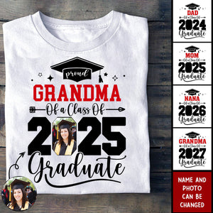 Custom Photo Senior Family Graduation - Personalized T-Shirt - Birthday, Loving, Funny Gift for Grandma/Nana/Mimi, Mom, Wife, Grandparent