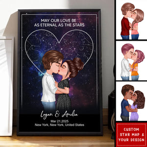 May Our Love Be As Eternal As The Stars - Custom Star Map Personalized Poster