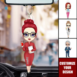 Cartoon Fashion Teacher - Personalized Acrylic Ornament, Back to School Teacher's Day Gift for Teacher