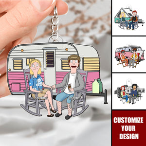 Camping Couple Together - Personalized Acrylic Keychain
