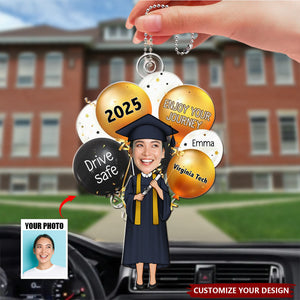 Enjoy Your Journey Graduation Gift - Personalized Acrylic Ornament