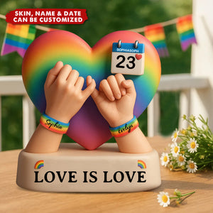 Love Is Love - Personalized LGBT Support Acrylic Plaque