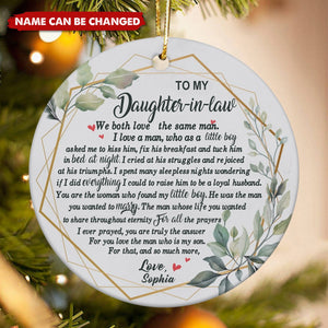 I Will Forever Love You - Amazing Gift For Daughter-In-Law Personalized Circle Ornament - Christmas Gift