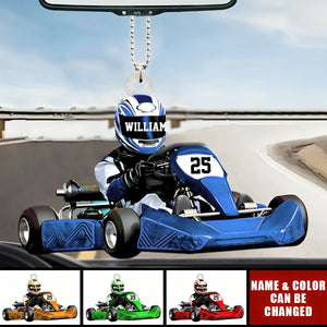 Personalized Race Car Ornament, Custom Name Car Ornament, Gift For Race Car Lovers