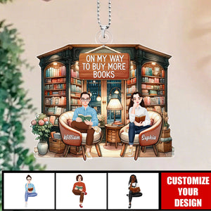 Gifts For Book Lover On My Way To Buy More Books Personalized Acrylic Keychain