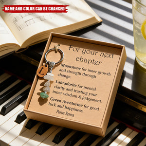 Custom New Chapter - Personalized Crystal Keychain