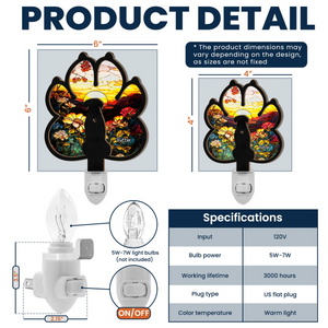 Dog Loss - Personalized Wood And Acrylic Night Light