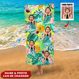 Custom Photo Tropical Style Beach Towel