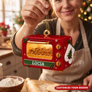 Personalized Baking Gingerbread Cookies Acrylic Ornament - Custom Bakers Gift