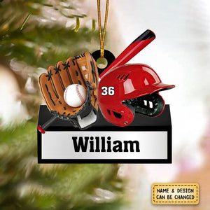 Personalized Christmas Ornament For Baseball Lover