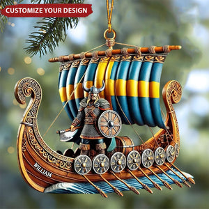 Personalized Ship Ornament - Unique Christmas Gift For History Enthusiasts