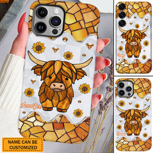 Adorable Highland Cow - Personalized Highland Cow Phone Case