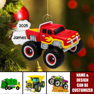 Christmas Truck For Kids Boys Girls - Personalized Acrylic Ornament