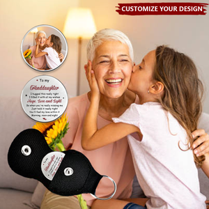 Custom Photo I’m So Proud Of You - Family Personalized Pocket Hug Keychain