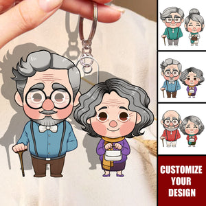 Grow Old Together - Personalized Couple Keychain