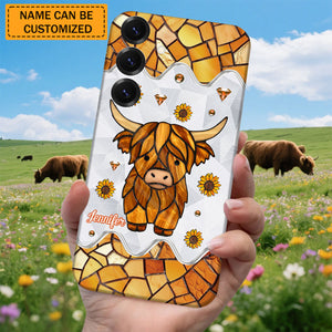 Adorable Highland Cow - Personalized Highland Cow Phone Case