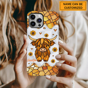 Adorable Highland Cow - Personalized Highland Cow Phone Case