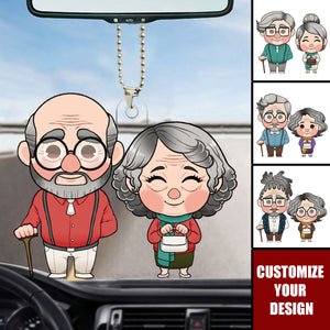 Grow Old Together - Personalized Couple Car Ornament