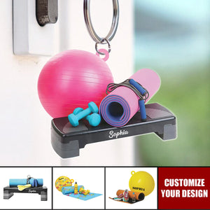 Personalized Workout Keychain, Gym Keychain, Fitness Keychain