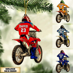 Personalized Motocross Dirt Bike Gifts Ornament for Bikers